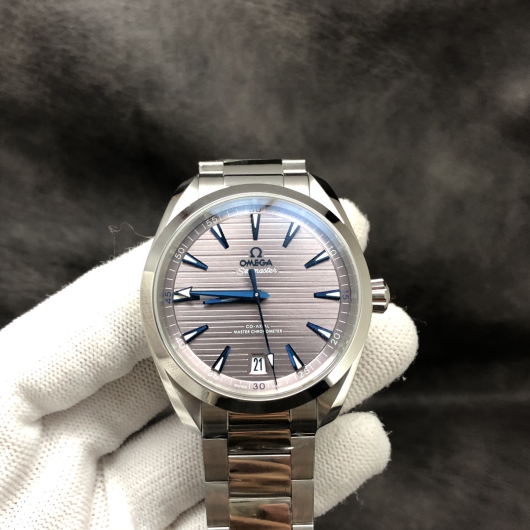 vsf-13722-5137ba0782-i1614759177_8601_2 VS Factory Omega Seamaster Aqua Terra 150M 41mm Grey Dial Blue Hands (220.10.41.21.06.001) 1:1 Super Clone – DD8900 Movement - Image 1