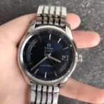 VS Factory Omega De Ville Hour Vision 41mm Blue Dial Steel Bracelet (433.10.41.21.03.001) 1:1 Super Clone -DD8900 Movement - Image 2