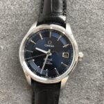 VS Factory Omega De Ville Hour Vision 41mm Blue Dial Black Strap (433.13.41.21.03.001) 1:1 Super Clone – Dandong DD8900 Movement - Image 2