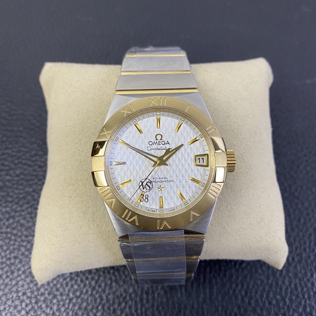 vsf-14054-5bfdbf681b-i1596392824_4138_0-1 VS Factory Omega Constellation Co-Axial 38mm Two-Tone Yellow Gold (123.20.38.21.02.001) 1:1 Super Clone – DD8500 Movement - Image 1