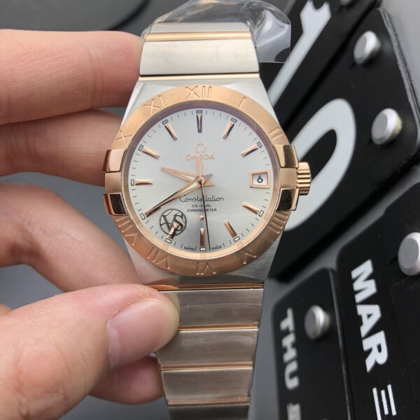 VS Factory Omega Constellation Co-Axial 38mm Two-Tone Sedna Gold Sunburst Dial (123.20.38.21.02.004) 1:1 Super Clone – DD8500 Movement