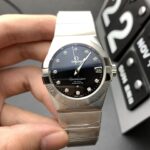 VS Factory Omega Constellation Co-Axial 38mm Black Diamond Dial (123.10.38.21.51.001) 1:1 Super Clone – DD8500 Movement