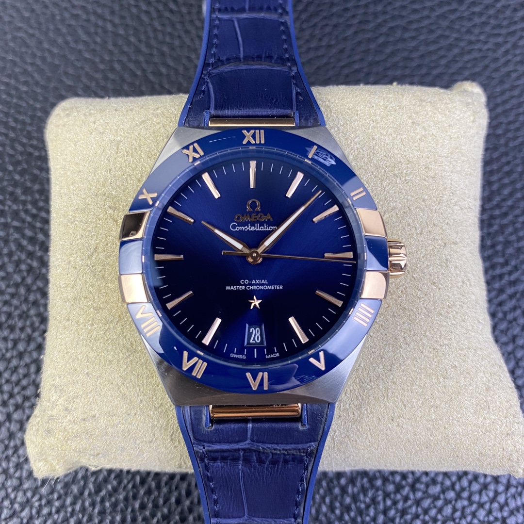vsf-14163-8eb29fc65f-i1679884131_2915_0-1 VS Factory Omega Constellation Master Chronometer 41mm Two-Tone Sedna Gold Blue Ceramic (131.23.41.21.03.001) 1:1 Super Clone -DD8900 Movement - Image 1