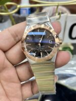 VS Factory Omega Constellation Co-Axial 38mm Two-Tone Sedna Gold Brown Dial (123.20.38.21.13.001) 1:1 Super Clone -DD8500 Movement - Image 6