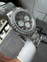 VS Factory Rolex Cosmograph Daytona Black Mother of Pearl (MOP) Diamond Dial & Bezel (116509 Custom) 1:1 Super Clone – DD4130 Movement - Image 7