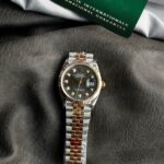 VS Factory Rolex Datejust 36 Two-Tone Everose Gold Slate Fluted Motif Diamond Dial (126231) 1:1 Super Clone – DD3235 Movement