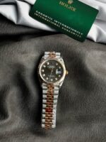 VS Factory Rolex Datejust 36 Two-Tone Everose Gold Slate Fluted Motif Diamond Dial (126231) 1:1 Super Clone – DD3235 Movement