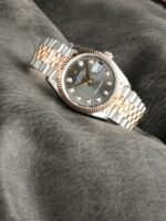 VS Factory Rolex Datejust 36 Two-Tone Everose Gold Slate Fluted Motif Diamond Dial (126231) 1:1 Super Clone – DD3235 Movement - Image 6