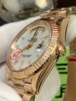 VS Factory Rolex Day-Date 40 Everose Gold White Baguette Diamond Dial (228235) V2 1:1 Super Clone – DD3255 Movement - Image 3
