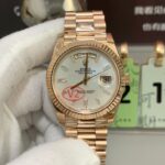 VS Factory Rolex Day-Date 40 Everose Gold White Baguette Diamond Dial (228235) V2 1:1 Super Clone – DD3255 Movement