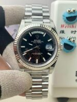 VS Factory Rolex Day-Date 40 White Gold Black Dial (228239) V2 1:1 Super Clone – DD3255 Movement - Image 2