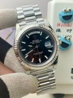 VS Factory Rolex Day-Date 40 White Gold Black Dial (228239) V2 1:1 Super Clone – DD3255 Movement - Image 3