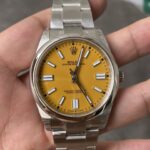 VS Factory Rolex Oyster Perpetual 41mm Yellow Dial(124300) 1:1 Super Clone – DD3230 Movement