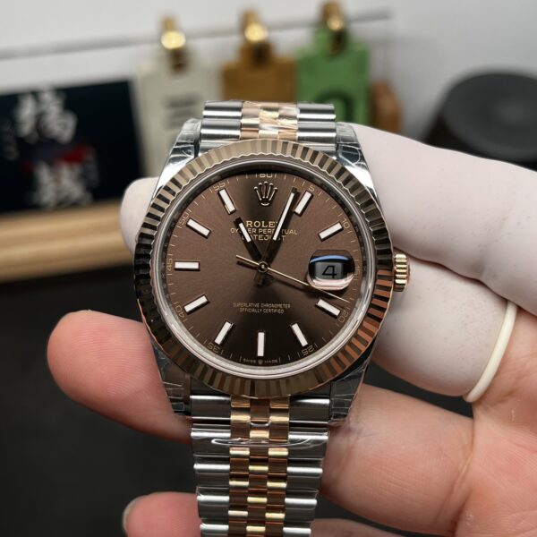 VS Factory (VSF) Rolex Datejust 41 126331 “Chocolate Dial” Two-Tone Everose Gold 1:1 Super Clone – DD3235 Movement