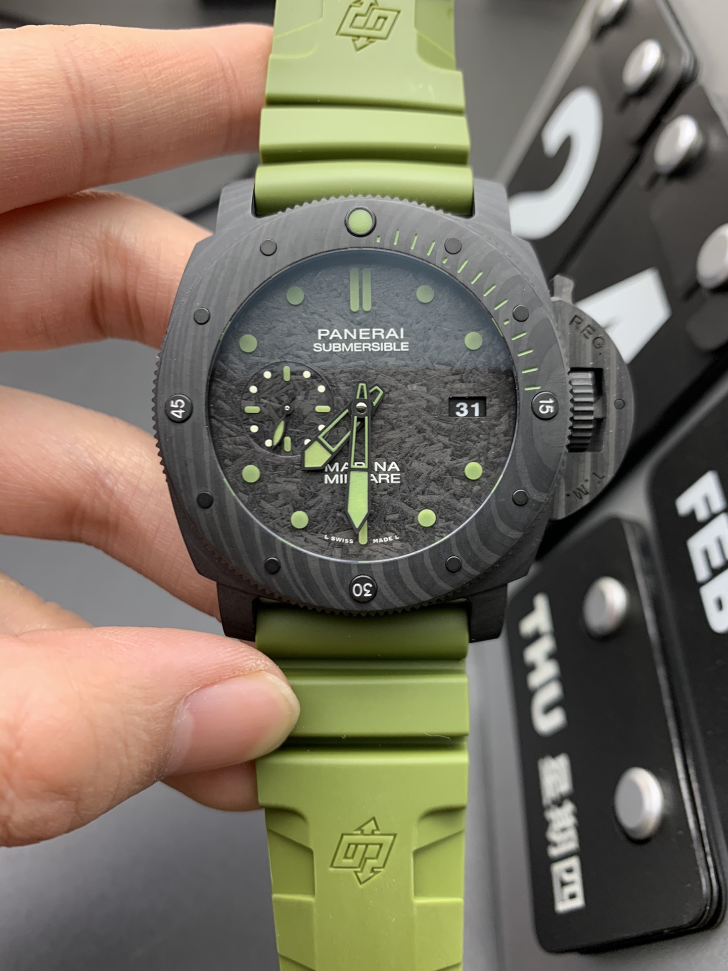 vsf-14983-aef42fe729-i1645646055_8995_0-1 VS Factory Panerai Submersible Marina Militare Carbotech 47mm PAM00961 “COMSUBIN” 1:1 Super Clone – DDP.9010 Movement - Image 1