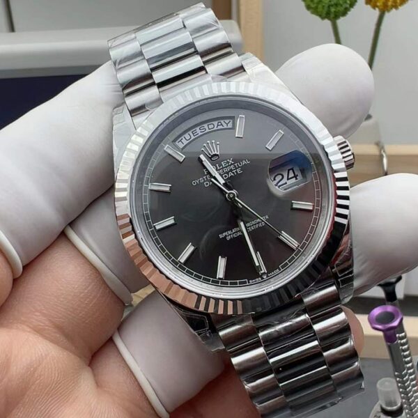 VS Factory Rolex Day-Date 40 White Gold Grey Dial (228239) 1:1 Super Clone – DD3255 Movement