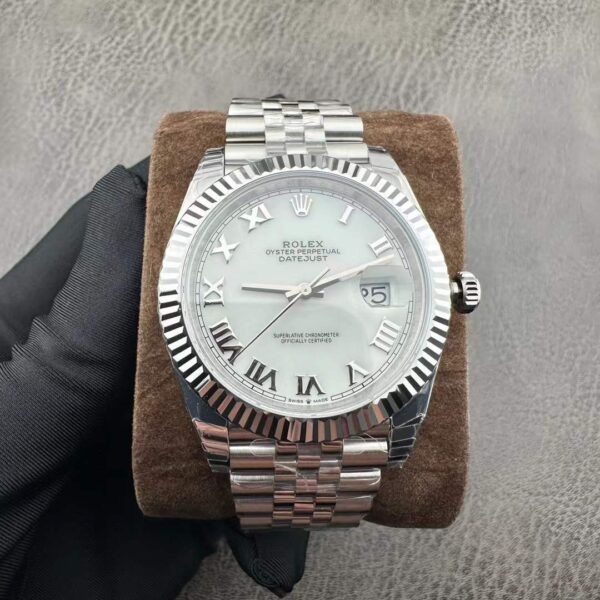 VS Factory Rolex Datejust 41 Ref. 126334 “White Roman” 1:1 Super Clone – DD3235 Movement