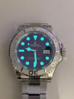 VS Factory Rolex Yacht-Master 40mm Blue Sunburst Dial Platinum Bezel Oyster Bracelet (126622) 1:1 Super Clone – DD3235 Movement - Image 9