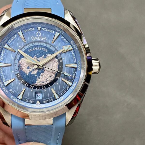 VS Factory Omega Seamaster Aqua Terra Worldtimer 43mm “Summer Blue” （220.12.43.22.03.002）1:1 Super Clone – DD8938 Movement