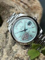 VS Factory Rolex Day-Date 40 Ref. 228236 “Platinum Ice Blue” V2 Upgrade 1:1 Super Clone – DD3255 Movement - Image 6