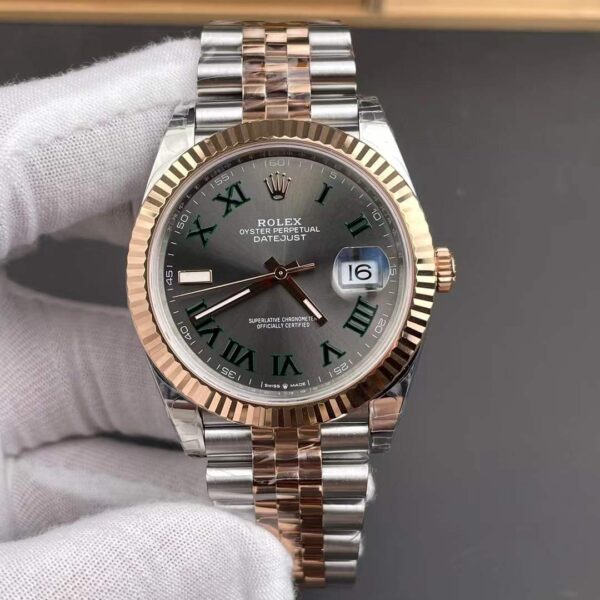 VS Factory Rolex Datejust 41 “Wimbledon” Everose Gold (126331) 1:1 Super Clone – DD3235 Movement