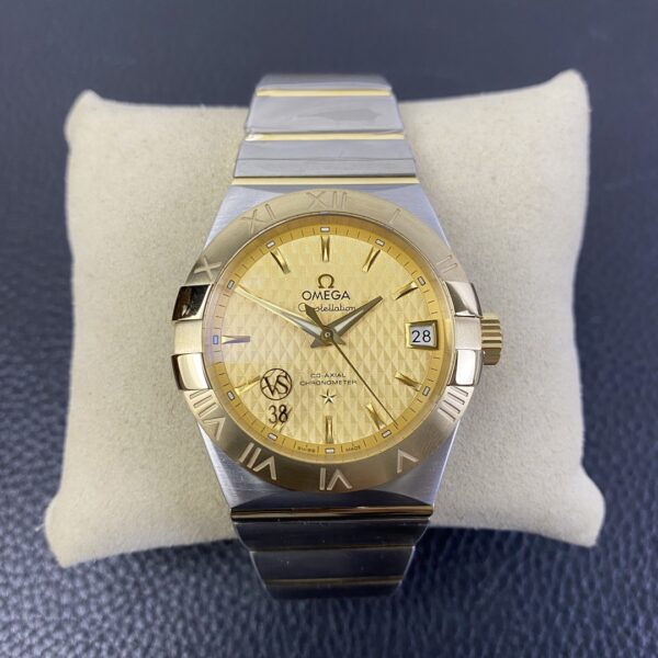 VS Factory Omega Constellation 38mm Two-Tone Yellow Gold Textured Dial (123.20.38.21.08.001) 1:1 Super Clone – DD8500 Movement