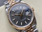 VS Factory Rolex Datejust 36mm Slate Fluted Motif Dial Fluted Bezel Two-Tone Rose Gold Jubilee Bracelet (126231) 1:1 Super Clone – DD3235 Movement - Image 3