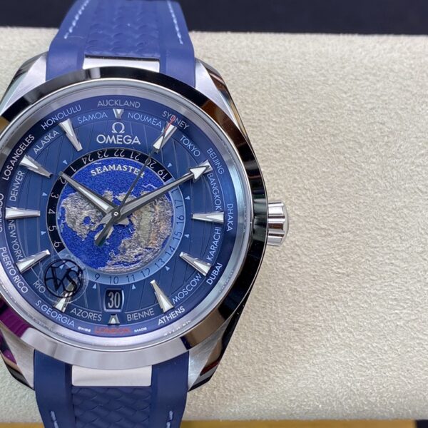 VS Factory Omega Seamaster Aqua Terra Worldtimer 43mm Blue Dial (220.12.43.22.03.001) 1:1 Super Clone – DD8938 Movement