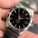 VS Factory Omega Constellation 38mm Black Sunburst Dial Steel Bezel Stainless Steel Bracelet (123.10.38.21.01.001) 1:1 Super Clone – DD8500 Movement - Image 4