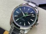 VS Factory Omega Seamaster Aqua Terra 150M 41mm Black Teak Dial Green Accents Stainless Steel Bracelet (220.10.41.21.01.001) 1:1 Super Clone – DD8900 Movement - Image 7