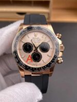 VS Factory Rolex Cosmograph Daytona 40mm Rosegold Sundust Dial (116515LN) Rubber Strap1:1 Super Clone – DD4131 Movement