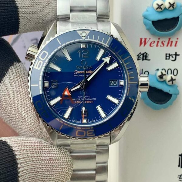 VS Factory Omega Seamaster Planet Ocean 600M GMT Blue Dial (215.30.44.22.03.001) 1:1 Super Clone – DD8906 Movement