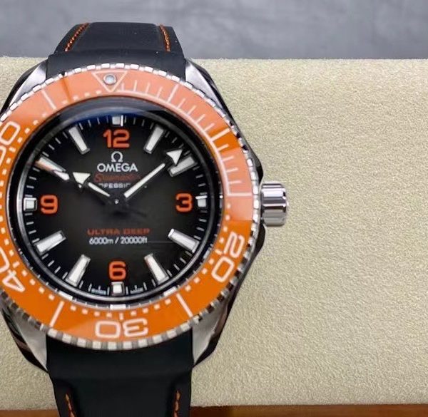 VS Factory Omega Seamaster Ultra Deep 45.5mm Orange Bezel Grey Dial (215.32.46.21.06.001) 1:1 Super Clone – DD8912 Movement