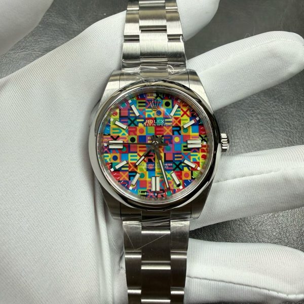 VS Factory Rolex Oyster Perpetual 41mm Multicolor Dial Smooth Bezel Oyster Bracelet(134300) 1:1 Super Clone – DD3230 Movement