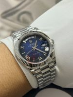 VS Factory Rolex Day-Date 40mm White Gold Gradient Blue Roman Dial (228239) 1:1 Super Clone – DD3255 Movement - Image 3