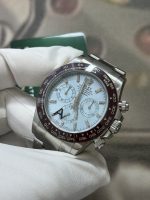 VS Factory Rolex Cosmograph Daytona 40mm Platinum Ice Blue Baguette Diamond Dial (116506) 1:1 Super Clone – DD4130 Movement - Image 3