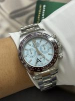 VS Factory Rolex Cosmograph Daytona 40mm Platinum Ice Blue Baguette Diamond Dial (116506) 1:1 Super Clone – DD4130 Movement - Image 4