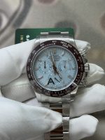 VS Factory Rolex Cosmograph Daytona 40mm Platinum Ice Blue Baguette Diamond Dial (116506) 1:1 Super Clone – DD4130 Movement - Image 2