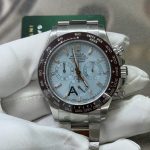 VS Factory Rolex Cosmograph Daytona 40mm Platinum Ice Blue Baguette Diamond Dial (116506) 1:1 Super Clone – DD4130 Movement