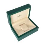 Premium Rolex watch box set open with cream interior and cushion