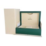 Complete Rolex watch box packaging set with beige outer sleeve