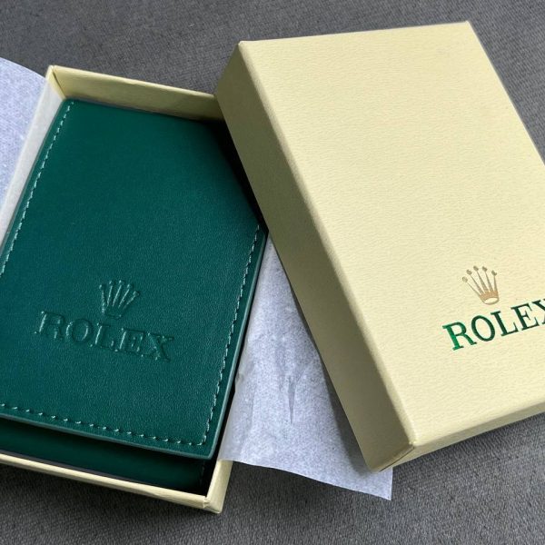 Rolex premium watch case with soft suede-style interior