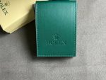 Closed premium green Rolex-style watch pouch